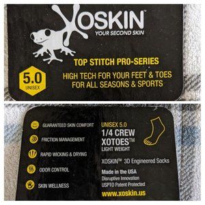 Xoskin Xotoes 1/4 Crew Socks 5.0 Unisex